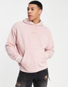 Nicce Capstan Oversized Hoodie In Washed Pink