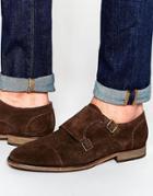 Selected Homme Bolton Suede Monk Shoes - Brown
