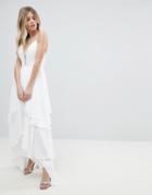 Y.a.s Floaty Tiered Maxi Dress - White
