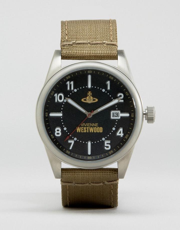Vivienne Westwood Green Leather Strap Watch - Green