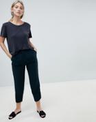 Native Youth Peg Pants With Gathered Hem Detail - Green