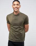 Asos Premium Polo Shirt In Gold - Gold