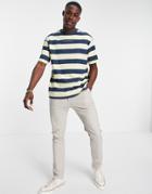 Another Influence Stripe Logo T-shirt In Stone-neutral
