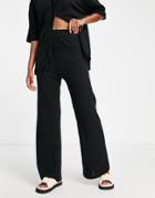 4th & Reckless Allie Crochet Knit Beach Pants In Black