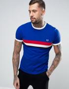 Fred Perry Chest Panel T-shirt In Blue - Blue