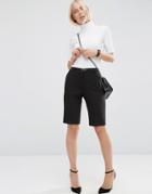 Asos City Short With Belt - Black
