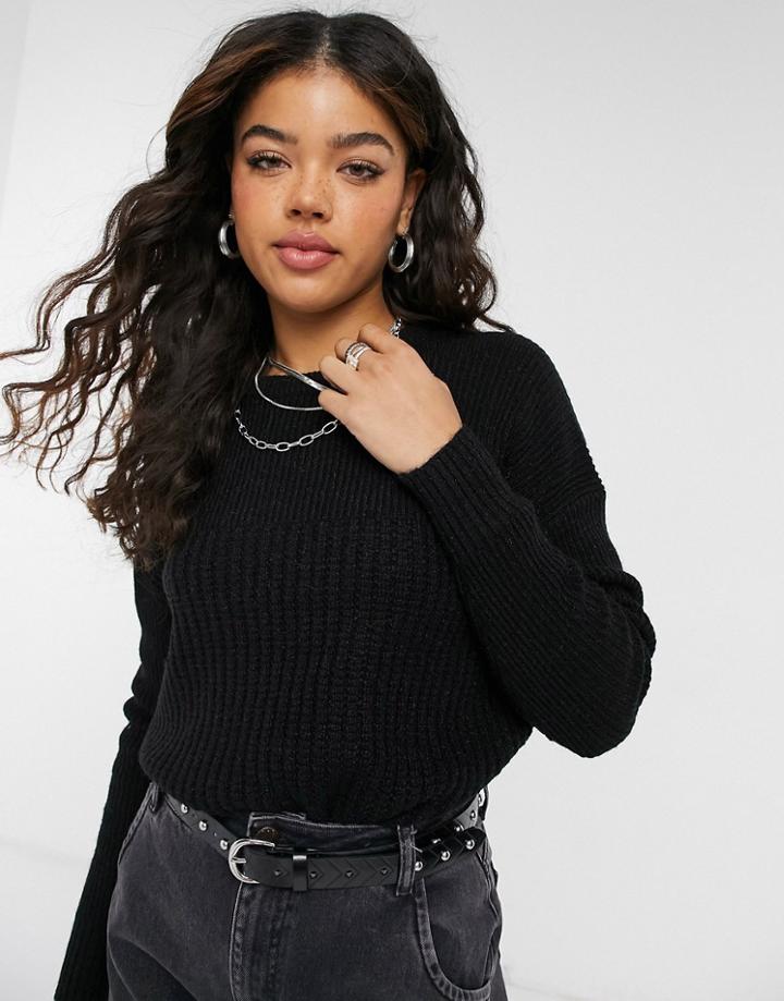 Only Long Sleeve Sweater In Black