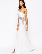 Forever Unique Deanna One Shoulder Maxi Dress - Ivory