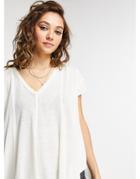 We The Free By Free People Sammie Relaxed T-shirt In Burnout-white