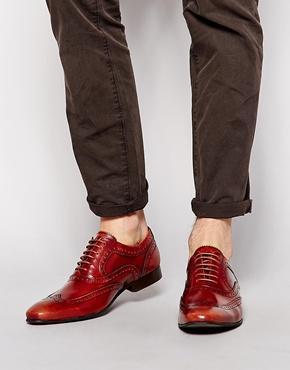 Base London Cane Patent Leather Brogues - Brown