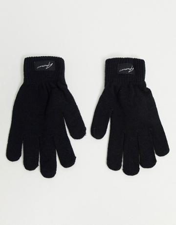 Amour Branded Gloves-black