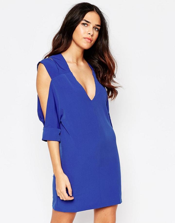 Hedonia Trinity Cold Shoulder Dress - Blue