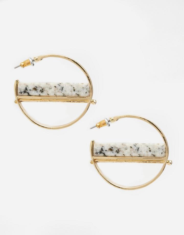 Asos Precious Open Hoop Earrings - Blue