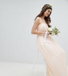 Tfnc Bandeau Maxi Bridesmaid Dress - Pink