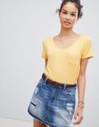 Hollister Drapey Voop T-shirt - Yellow
