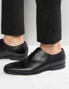 Hugo By Hugo Boss Square Oxford Diamond Toe Cap Derby Shoes - Black