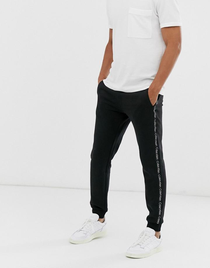 Calvin Klein Jogger With Side Logo Taping In Black