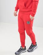 Hype Skinny Logo Joggers In Red - Red