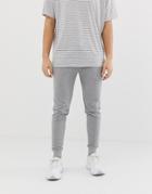 Asos Design Skinny Ribbed Sweatpants In Gray - Gray