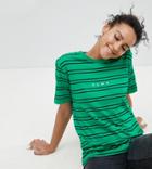 Puma Exclusive To Asos T-shirt In Green Stripe - Green
