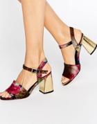 Asos Holywell Velvet Heeled Sandals - Multi