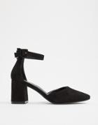 Boohoo Low Block Heel Ankle Strap Shoe In Black - Black
