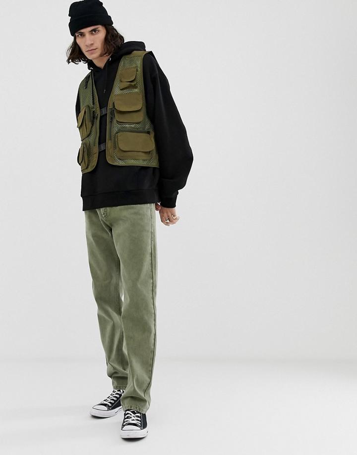 Reclaimed Vintage Revived Vest In Khaki - Multi
