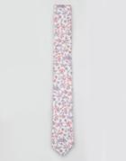 Gianni Feraud Liberty Print Sea Rose Tie - Pink