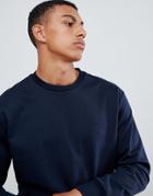 J.lindeberg Chip Luxe Neoprene Sweat In Navy - Navy