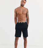 Asos Design Tall Lounge Short In Black With Branded Waistband