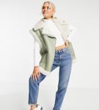 Asos Design Petite Sherpa Bonded Shearling Vest-black