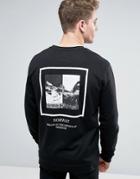 Asos Sweatshirt With Back Photographic Print - Black