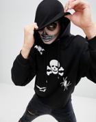 Asos Oversized Hoodie With Halloween Print - Black