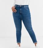 New Look Curve Mom Jean In Blue-blues