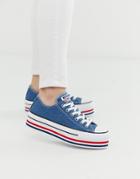 Converse Chuck Taylor All Star Platform Layer Blue Sneakers