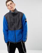The North Face Denali Fleece Jacket Mixed Fabric In Blue/black - Blue