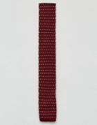 7x Pattern Knitted Tie - Red