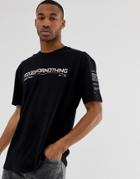 Good For Nothing Oversized T-shirt In Black With Chest Logo - Black