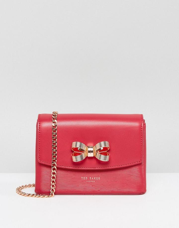 Ted Baker Mini Crossbody Bag With Bow - Pink