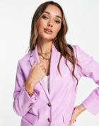 French Connection Crolenda Blazer In Lilac Pu - Part Of A Set-purple