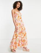 Parisian Maxi Dress In Floral Print-multi