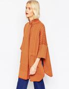 Asos Knitted Cape In Pattern