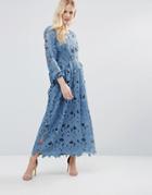 Closet Lace Maxi Dress - Blue