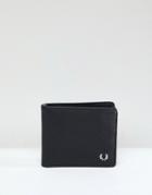 Fred Perry Saffiano Billfold Wallet In Black - Black