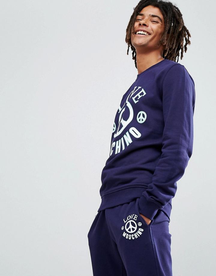 Love Moschino Logo Sweatshirt - Navy