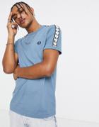 Fred Perry Taped Arm T-shirt In Blue