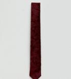 Noose & Monkey Paisley Tie In Velvet - Red