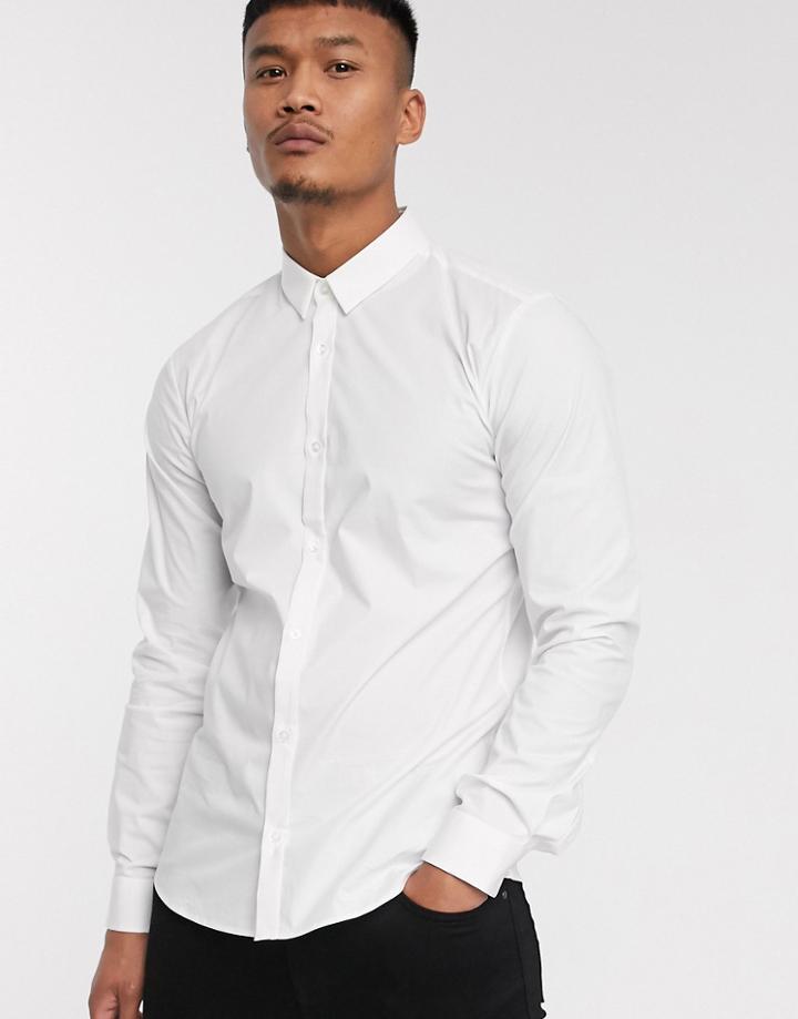 Hugo Ero3 Oxford Shirt In White