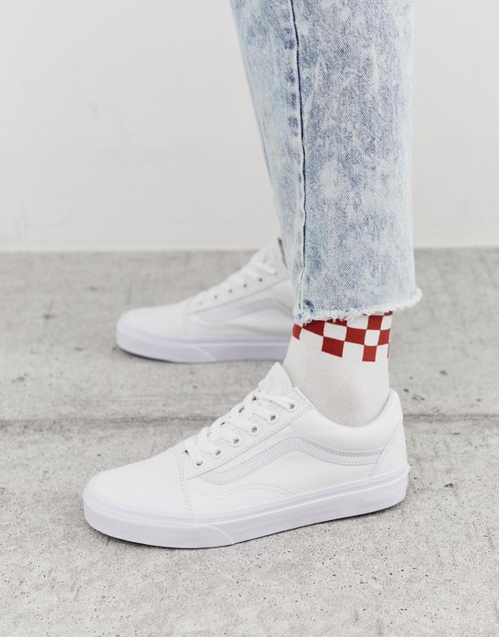 Vans Classic Old Skool Sneakers In Triple White