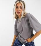 Collusion Unisex Organic T-shirt In Mouse Brown